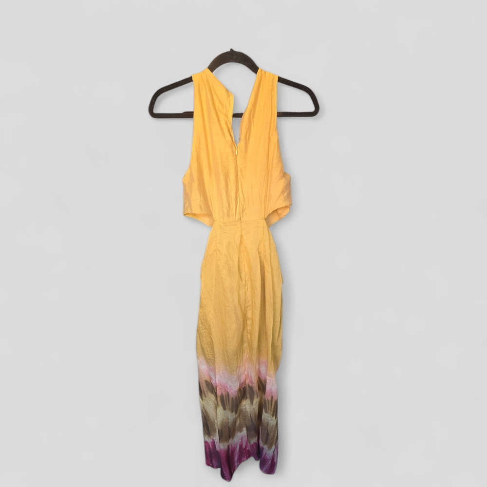 Zara Yellow and Purple Ombre Backless Dress